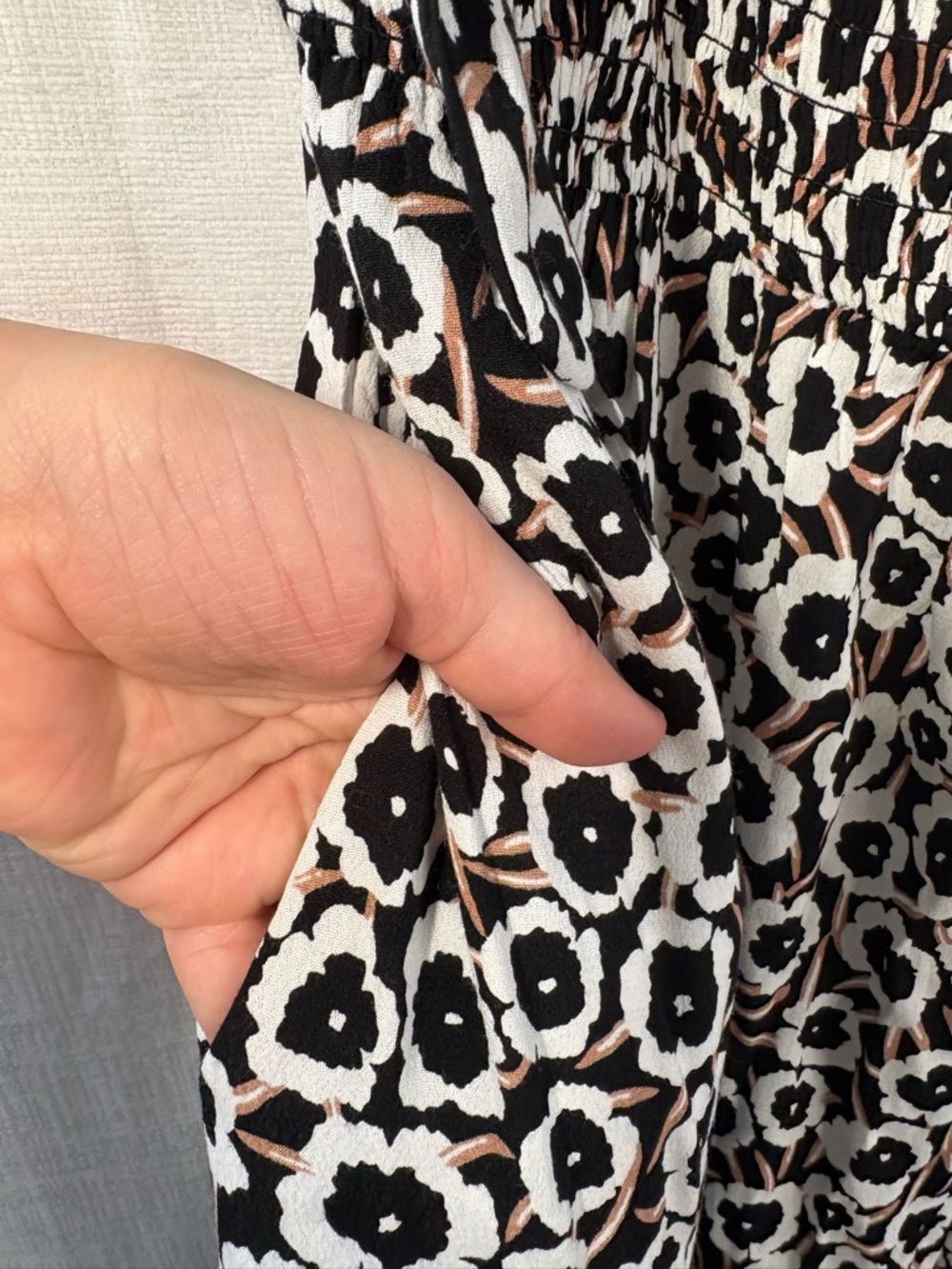 Diane von Furstenberg for Target Smocked Tie‑Strap Midi Dress – Size Large - Picture 3 of 8